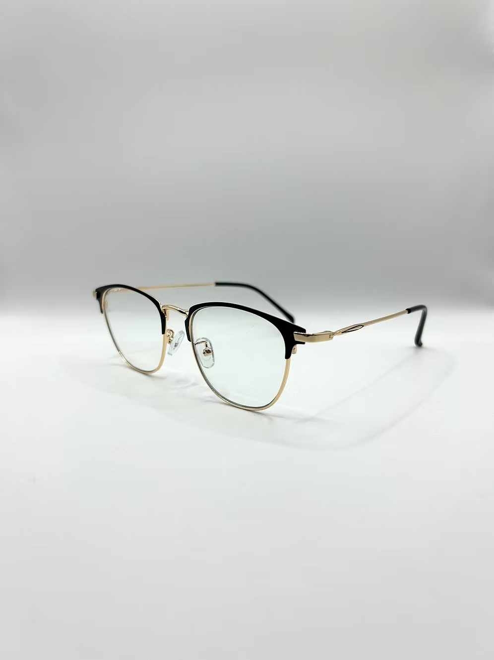 Casual Zwarte en Gouden Ronde Bril - Foto 1