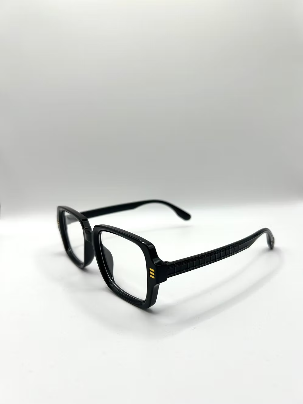Rechthoekige Zwarte Bril - Foto 1
