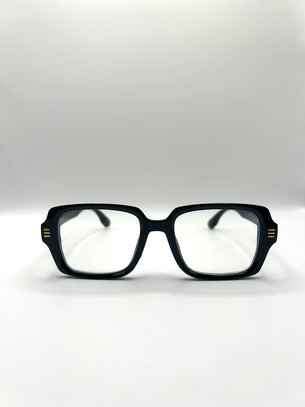 Rechthoekige Zwarte Bril thumbnail 2