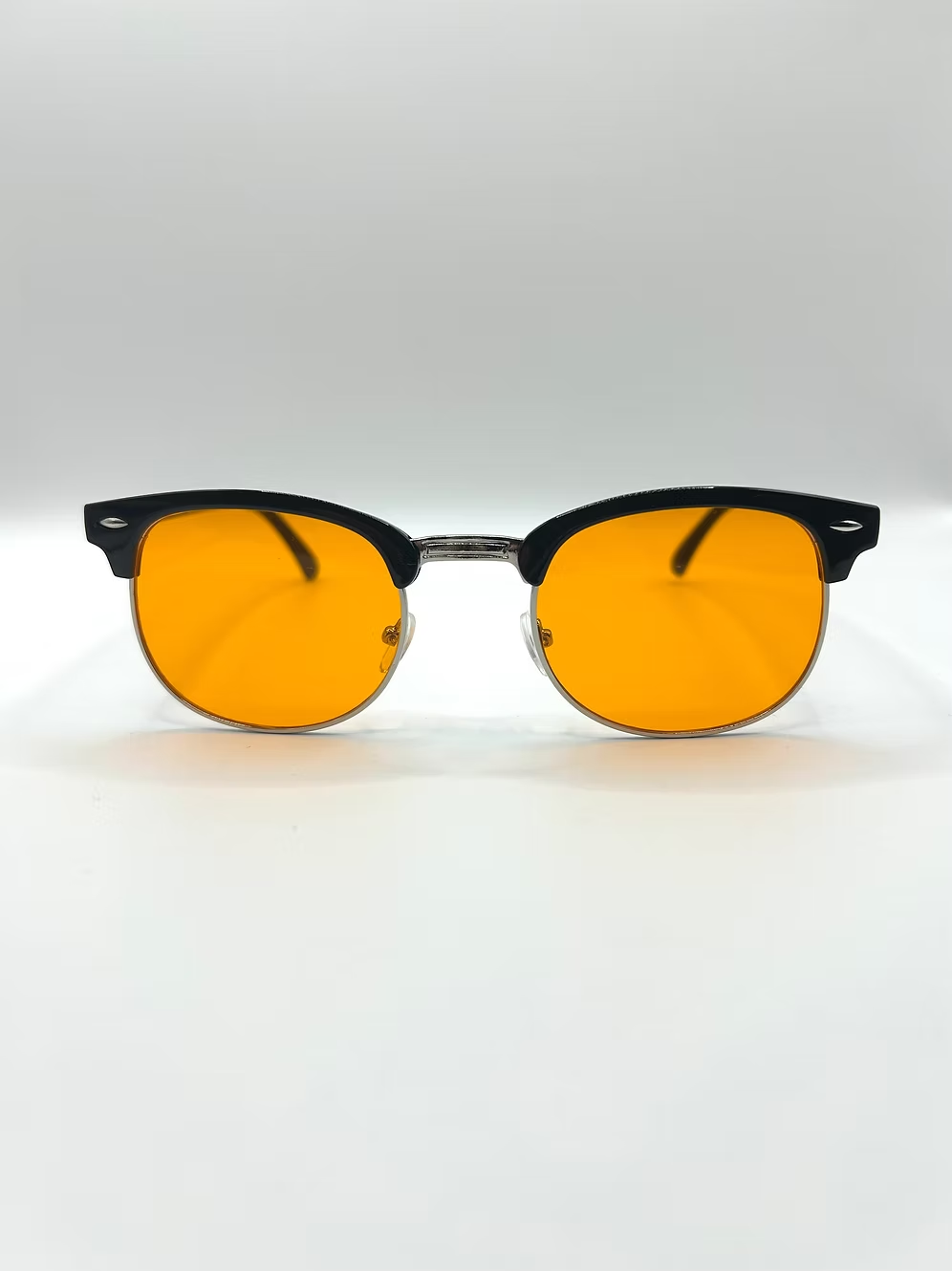 Vintage Clubmaster Bril met Amberkleurige Lenzen thumbnail 2