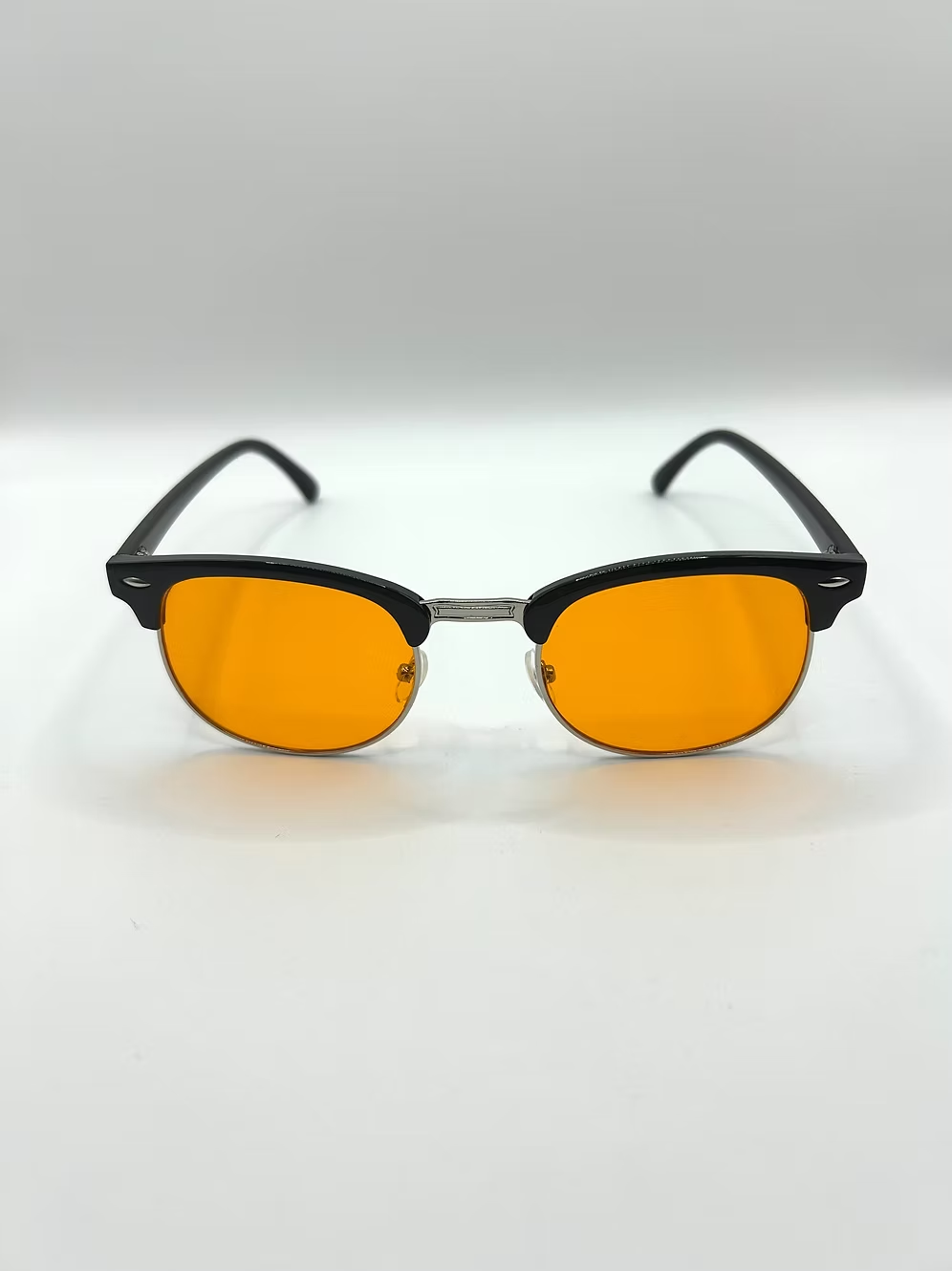 Vintage Clubmaster Bril met Amberkleurige Lenzen thumbnail 3